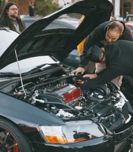 CarAssure mobile car inspection expert performing a detailed pre-purchase vehicle inspection in Brisbane, Queensland