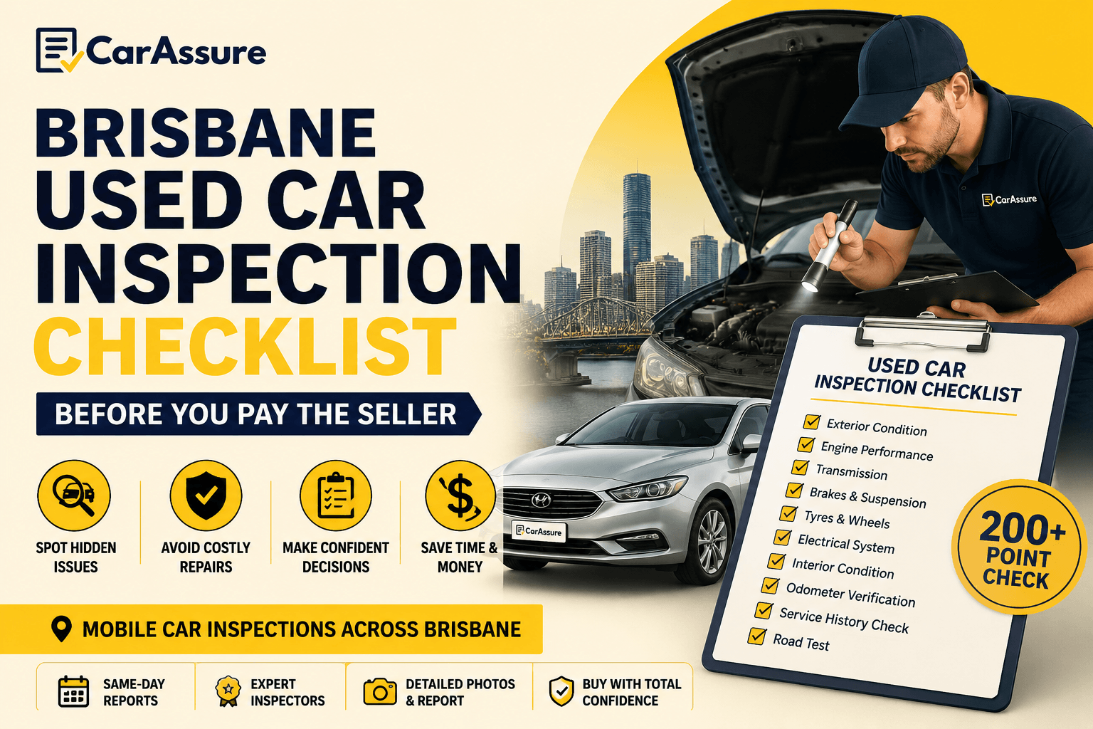 Brisbane Used Car Inspection Checklist Before You Pay the Seller