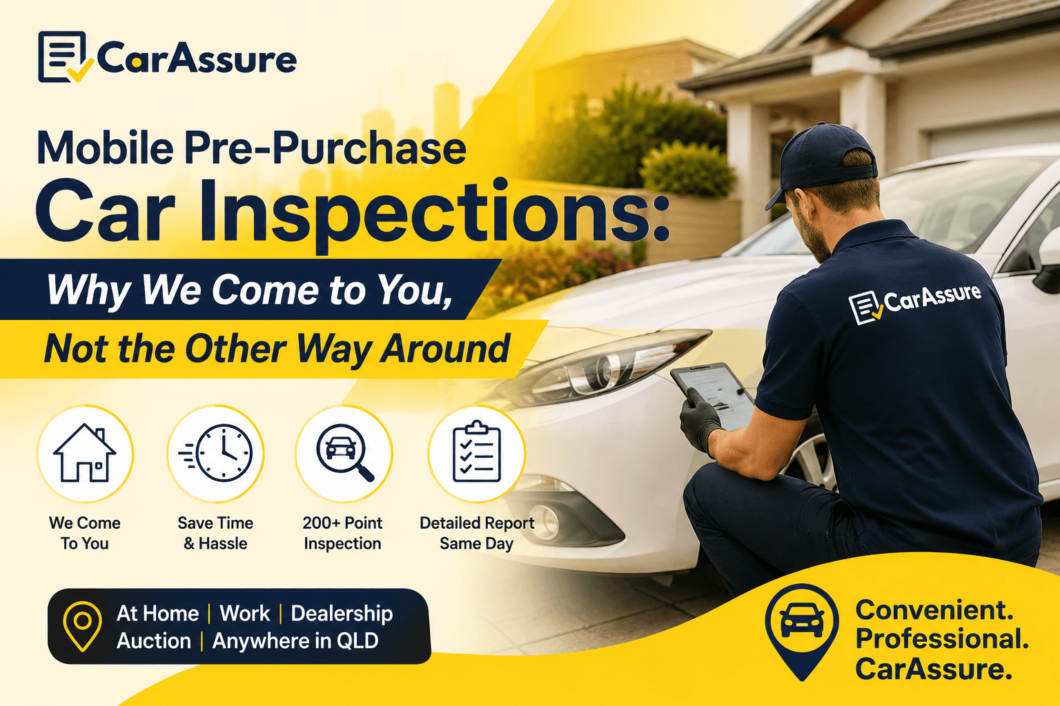Mobile Pre-Purchase Car Inspections: Why We Come to You, Not the Other Way Around